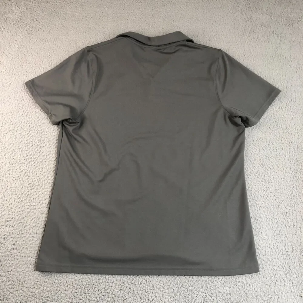 Under Armour Shirt Men Extra Large Gray Preppy Logo Polo Golf Athletic Casual